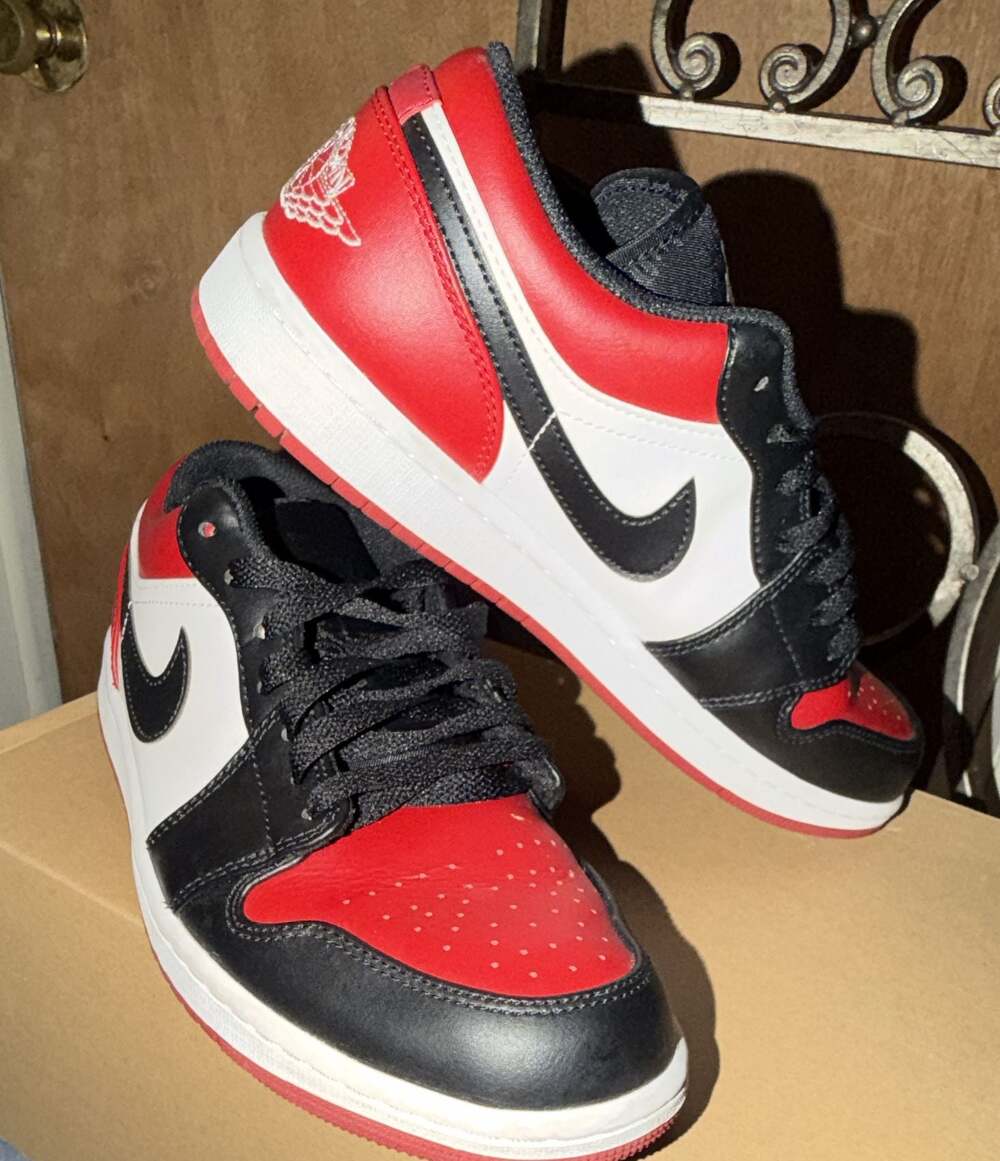 Nike Air Jordan 1 Low Bred Toe Gym Red Black White